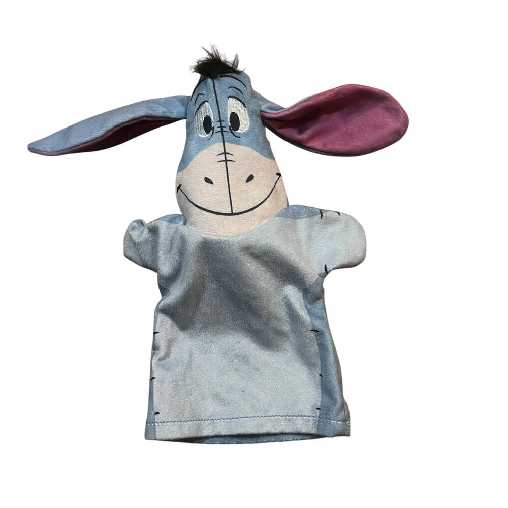 Disney Winnie the Pooh Eeyore Hand Puppet‎ Stuffed Animal Plush Toy 10"